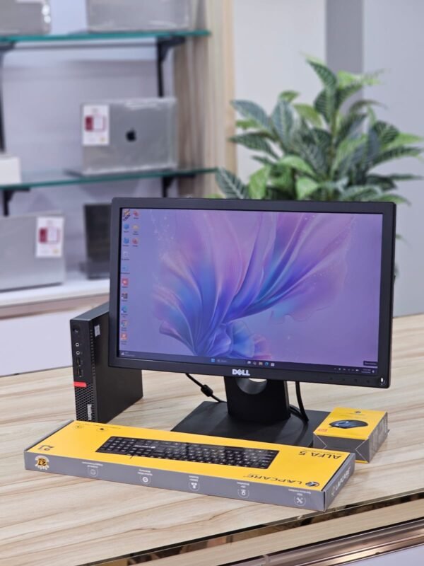 Lenovo ThinkCentre i3-7100T 8GB 256GB SSD + Dell E1916HV 19-inch HD Monitor + Lapcare Wireless Keyboard Mouse New