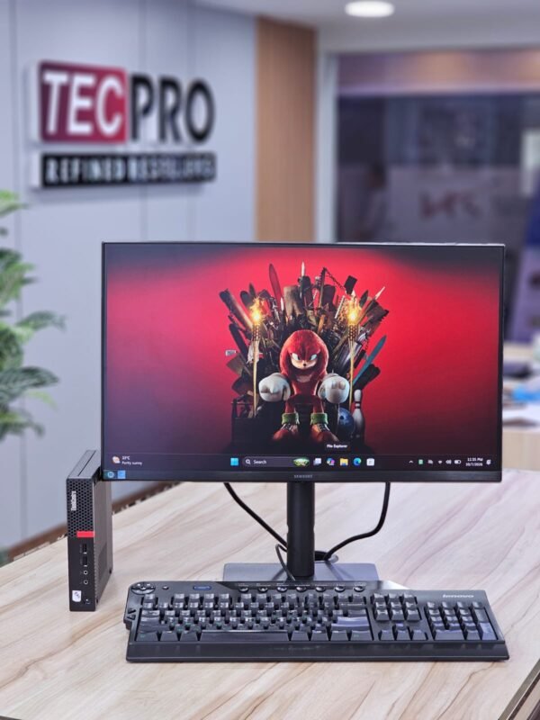 Lenovo ThinkCentre M900 Tiny i5-6500T 8GB 256GB SSD + Samsung 24-inch FHD IPS Monitor + Lenovo Wired Keyboard New + Lapcare Wired Mouse New