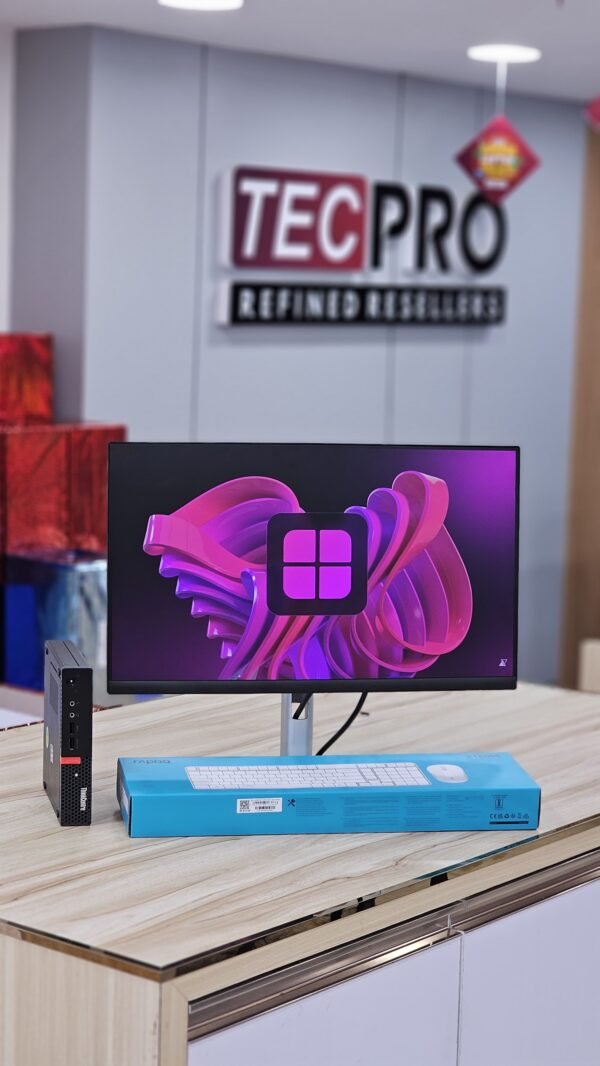 Lenovo ThinkCentre i5-6500T 8GB 256GB SSD + Dell P2222H 21.5-inch FHD IPS Monitor + Rapoo Wireless Keyboard Mouse New